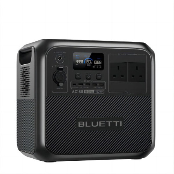 Generator Surya BLUETTI AC180 1800W, Baterai LiFePO4 1152Wh